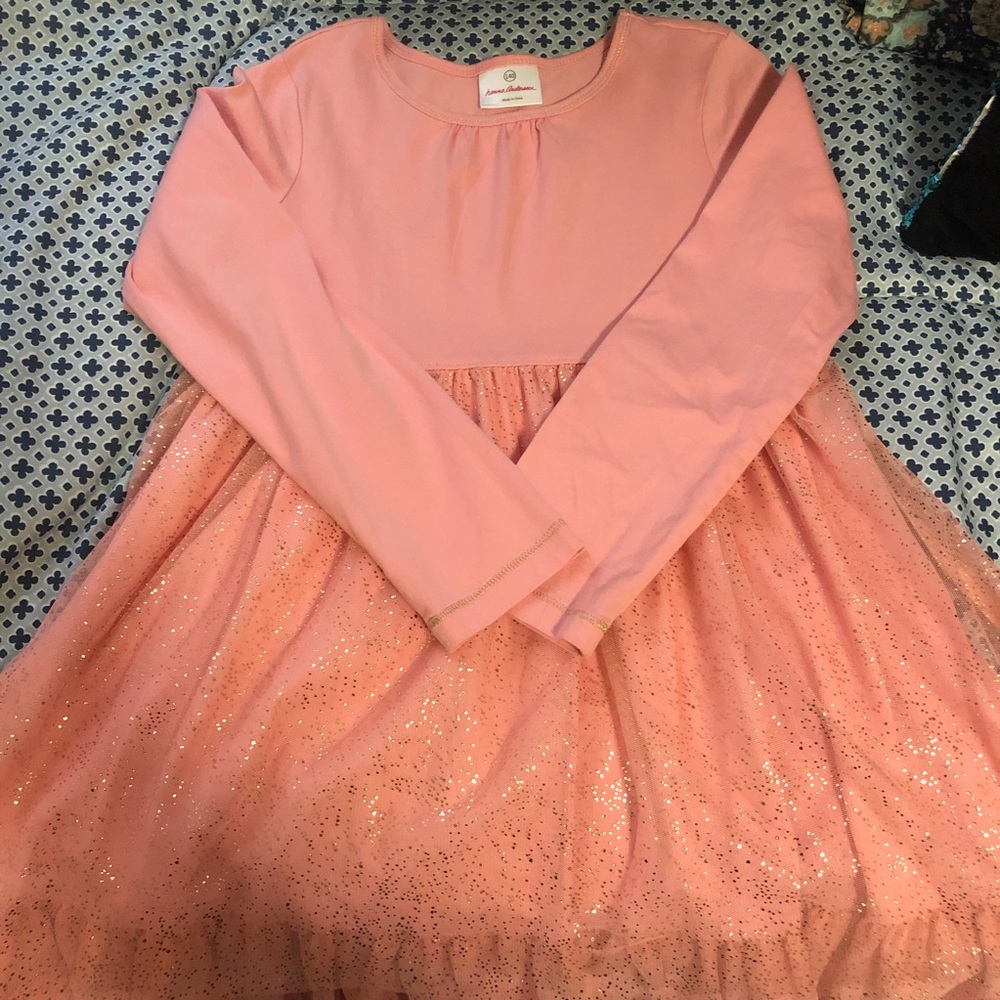 Hanna Andersson Tier sparkle ruffle dress size 140